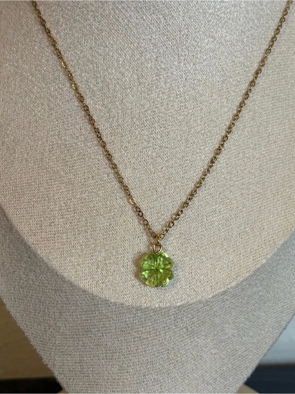 Handmade Gold Four Leaf Clover Necklace | Waterproof & Tarnish Resistant